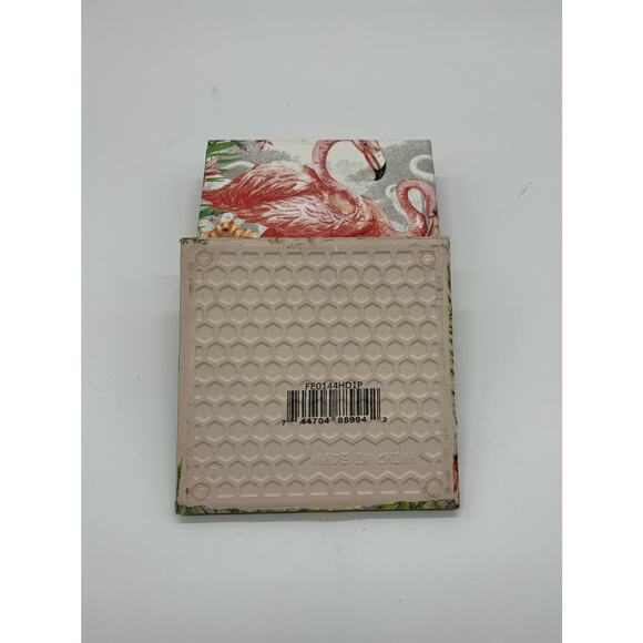 Handmade Decoupage Tile Flamingo Drink Coasters 4.25" - Picture 6 of 6